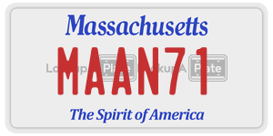 MAAN71  license plate in MA