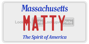 MATTY license plate in Massachusetts