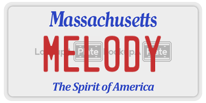 MELODY license plate in Massachusetts