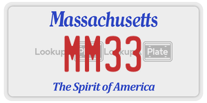 MM33  license plate in MA