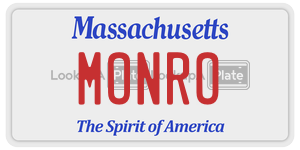 MONRO license plate in Massachusetts