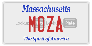 MOZA license plate in Massachusetts