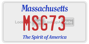 MSG73  license plate in MA