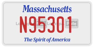 N95301 license plate in Massachusetts