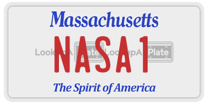 NASA1  license plate in MA