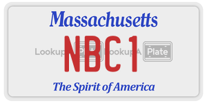 NBC1 license plate in Massachusetts