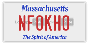 NFOKHO license plate in Massachusetts