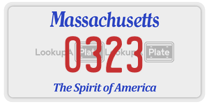 O323 license plate in Massachusetts