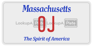OJ license plate in Massachusetts
