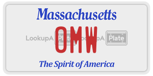 OMW license plate in Massachusetts