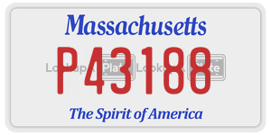 P43188 license plate in Massachusetts