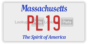PL19 license plate in Massachusetts