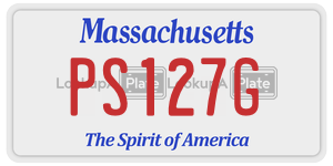 PS127G license plate in Massachusetts