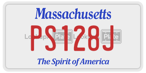 PS128J  license plate in MA