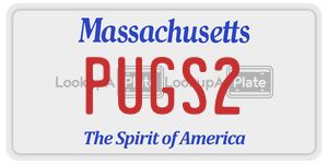 PUGS2 license plate in Massachusetts