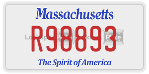 R98893 license plate in Massachusetts