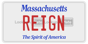 REIGN license plate in Massachusetts