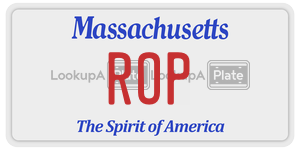 ROP  license plate in MA