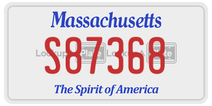S87368 license plate in Massachusetts
