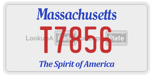 T7856  license plate in MA