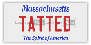 TATTED  license plate in MA