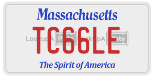 TC66LE license plate in Massachusetts