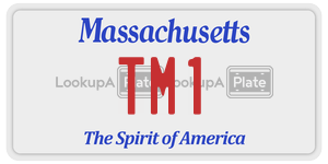 TM1 license plate in Massachusetts