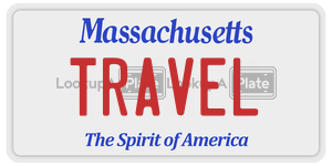 TRAVEL license plate in Massachusetts