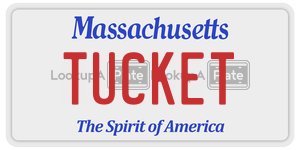 TUCKET license plate in Massachusetts