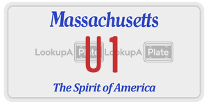 U1 license plate in Massachusetts