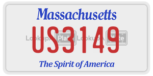 US3149 license plate in Massachusetts