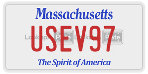 USEV97 license plate in Massachusetts