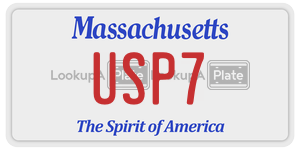USP7 license plate in Massachusetts