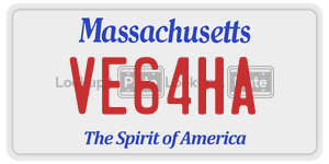 VE64HA  license plate in MA
