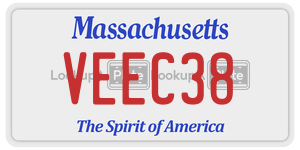 VEEC38  license plate in MA