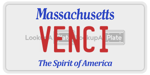 VENCI license plate in Massachusetts