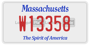 W13358 license plate in Massachusetts