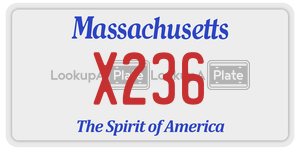X236  license plate in MA