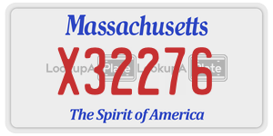 X32276 license plate in Massachusetts