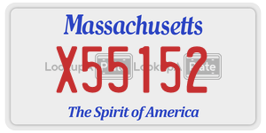X55152  license plate in MA