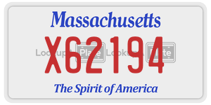 X62194  license plate in MA