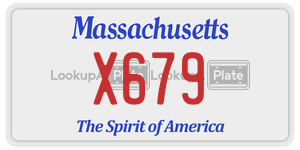 X679 license plate in Massachusetts
