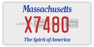 X7480 license plate in Massachusetts