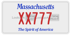 XX777 license plate in Massachusetts