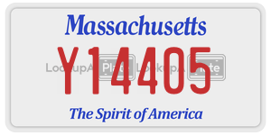 Y14405 license plate in Massachusetts