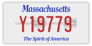 Y19779  license plate in MA