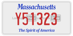 Y51323 license plate in Massachusetts