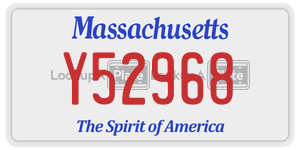 Y52968  license plate in MA