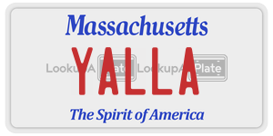 YALLA license plate in Massachusetts