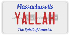 YALLAH license plate in Massachusetts